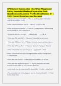 CPSI Latest Examination &vert; Certified Playground&NewLine;Safety Inspector Mastery Preparation Pack&NewLine;Questions and Answers &lpar;Verified Solutions&rpar; &vert; A&plus; &vert;&NewLine;100&percnt; Correct Questions and Answers