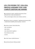 LEGL 2700 ROESSING TEST 1 2026 LEGAL &NewLine;PRINCIPLES ASSESSMENT STUDY GUIDE &NewLine;COMPLETE QUESTIONS AND ANSWERS 