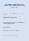 WGU MASTER'S COURSE C706 - SECURE &NewLine;SOFTWARE DESIGN EXAM WITH 100&percnt; CORRECT &NewLine;ANSWERS 2026 