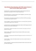 Sales Mastery  Exam Questions with 100&percnt; Correct Answers &vert; &NewLine;Latest Version 2026 &vert; Expert Verified