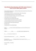 Sales Mastery  Exam Questions with 100&percnt; Correct Answers &vert; &NewLine;Latest Version 2026 &vert; Expert Verified