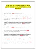 SOCIAL PSYCH 3331 FINAL QUESTIONS WITH DETAILED&NewLine;VERIFIED ANSWERS &lpar;100&percnt; CORRECT ANSWERS&rpar; &sol;ALREADY&NewLine;GRADED A&plus;