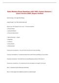 Sales Mastery  Exam Questions with 100&percnt; Correct Answers &vert; &NewLine;Latest Version 2026 &vert; Expert Verified