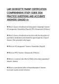 LMR GEORGETTE PMHNP CERTIFICATION &NewLine;COMPREHENSIVE STUDY GUIDE 2026 &NewLine;PRACTICE QUESTIONS AND ACCURATE &NewLine;ANSWERS GRADED A&plus;