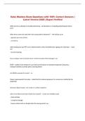Sales Mastery  Exam Questions with 100&percnt; Correct Answers &vert; &NewLine;Latest Version 2026 &vert; Expert Verified