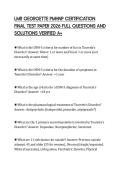 LMR GEORGETTE PMHNP CERTIFICATION &NewLine;FINAL TEST PAPER 2026 FULL QUESTIONS AND &NewLine;SOLUTIONS VERIFIED A&plus;