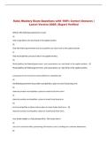 Sales Mastery  Exam Questions with 100&percnt; Correct Answers &vert; &NewLine;Latest Version 2026 &vert; Expert Verified