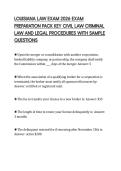 LOUISIANA LAW EXAM 2026 EXAM &NewLine;PREPARATION PACK KEY CIVIL LAW CRIMINAL &NewLine;LAW AND LEGAL PROCEDURES WITH SAMPLE &NewLine;QUESTIONS