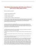 Sales Mastery  Exam Questions with 100&percnt; Correct Answers &vert; &NewLine;Latest Version 2026 &vert; Expert Verified