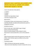 AGRONOMY EXAM 3 QUESTIONS AND ANSWERS LATEST UPDATED 2025&sol;2026 ALL ANSWERS 100&percnt; CORRECT VERIFIED BEST GRADED A&plus; FOR PASS