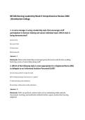 NR 446 Nursing Leadership Week 9 Comprehensive Review 2026&NewLine;&vert;Chamberlain College