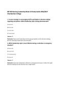 NR 446 Nursing Leadership Week 10 Study Guide 2026&sol;2027&NewLine;Chamberlain College