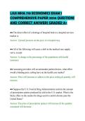 LSUS MHA 710 ECONOMICS EXAM 1 &NewLine;COMPREHENSIVE PAPER 2026 QUESTIONS &NewLine;AND CORRECT ANSWERS GRADED A&plus;