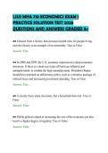LSUS MHA 710 ECONOMICS EXAM 1 &NewLine;PRACTICE SOLUTION TEST 2026 &NewLine;QUESTIONS AND ANSWERS GRADED A&plus;