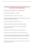Sales Mastery  Exam Questions with 100&percnt; Correct Answers &vert; &NewLine;Latest Version 2026 &vert; Expert Verified