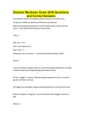 Elevator Mechanic Exam 2026 Questions and Correct Answers
