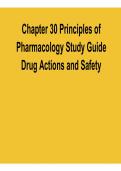Chapter 30 Principles of Pharmacology Study Guide Drug Actions and Safety Key Concepts Exam Preparation 2025&sol; 2026