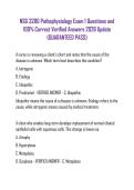 NSG 3280 Pathophysiology Exam 1 Questions and 100&percnt; Correct Verified Answers 2026 Update &lpar;GUARANTEED PASS&rpar;