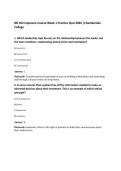 NR 452 Capstone Course Week 1 Practice Quiz 2026 &vert;Chamberlain&NewLine;College