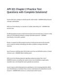 API 321 Chapter 2 Practice Test Questions with Complete Solutions