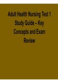 Adult Health Nursing Exam Prep Package 2025&ndash;2026 &vert; D444 Study Guides&comma; Adult Health Tests & AGACNP Test Bank Bundle