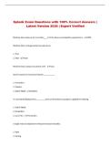 Splunk   Exam &vert; Questions with 100&percnt; Correct Answers &vert; Latest Version 2026 &vert; Expert Verified 