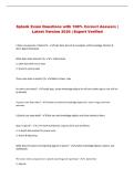 Splunk   Exam &vert; Questions with 100&percnt; Correct Answers &vert; Latest Version 2026 &vert; Expert Verified 