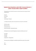 Splunk   Exam &vert; Questions with 100&percnt; Correct Answers &vert; Latest Version 2026 &vert; Expert Verified 