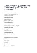 API 571 PRACTICE QUESTIONS FOR API 570 EXAM QUESTIONS AND ANSWERS