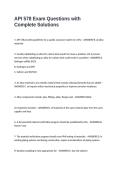 API 578 Exam Questions with Complete Solutions