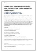 ASA 101 &ndash; Basic Keelboat Sailing Certification Exam 2026&sol;2027 &vert; Latest Verified Questions and Detailed Answers 
