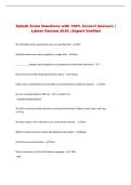 Splunk   Exam &vert; Questions with 100&percnt; Correct Answers &vert; Latest Version 2026 &vert; Expert Verified 