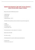 Splunk   Exam &vert; Questions with 100&percnt; Correct Answers &vert; Latest Version 2026 &vert; Expert Verified 