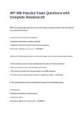 API 580 Practice Exam Questions with Complete Solutions