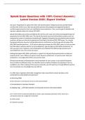 Splunk   Exam &vert; Questions with 100&percnt; Correct Answers &vert; Latest Version 2026 &vert; Expert Verified 