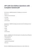 API 1104 21st Edition Questions with Complete Solutions