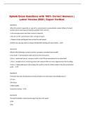 Splunk   Exam &vert; Questions with 100&percnt; Correct Answers &vert; Latest Version 2026 &vert; Expert Verified 