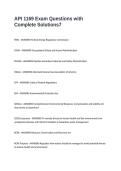 API 1169 Exam Questions with Complete Solutions