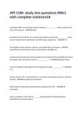 API 1169&period; study test questions RM-1 with complete solutions