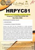 HRPYC81 Project 5 Assignment 2 &lpar;LITERATURE REVIEW&rpar; 2026 - DUE 5 May 2026 - The Psychology of Conspiracy Beliefs 