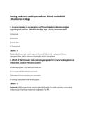 Nursing Leadership and Capstone Exam 2 Study Guide 2026&NewLine;&vert;Chamberlain College