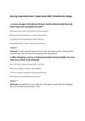 Nursing Leadership Exam 1 Study Guide 2026 &vert;Chamberlain College