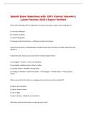 Splunk   Exam &vert; Questions with 100&percnt; Correct Answers &vert; Latest Version 2026 &vert; Expert Verified 