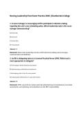 Nursing Leadership Final Exam Practice 2026 &vert;Chamberlain College