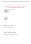 Splunk   Exam &vert; Questions with 100&percnt; Correct Answers &vert; Latest Version 2026 &vert; Expert Verified 