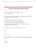 Splunk   Exam &vert; Questions with 100&percnt; Correct Answers &vert; Latest Version 2026 &vert; Expert Verified 