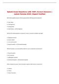 Splunk   Exam &vert; Questions with 100&percnt; Correct Answers &vert; Latest Version 2026 &vert; Expert Verified 