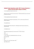 Splunk   Exam &vert; Questions with 100&percnt; Correct Answers &vert; Latest Version 2026 &vert; Expert Verified 