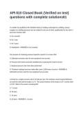 API-510 Closed Book &lpar;Verified on test&rpar; questions with complete solutions