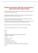 Splunk   Exam &vert; Questions with 100&percnt; Correct Answers &vert; Latest Version 2026 &vert; Expert Verified 